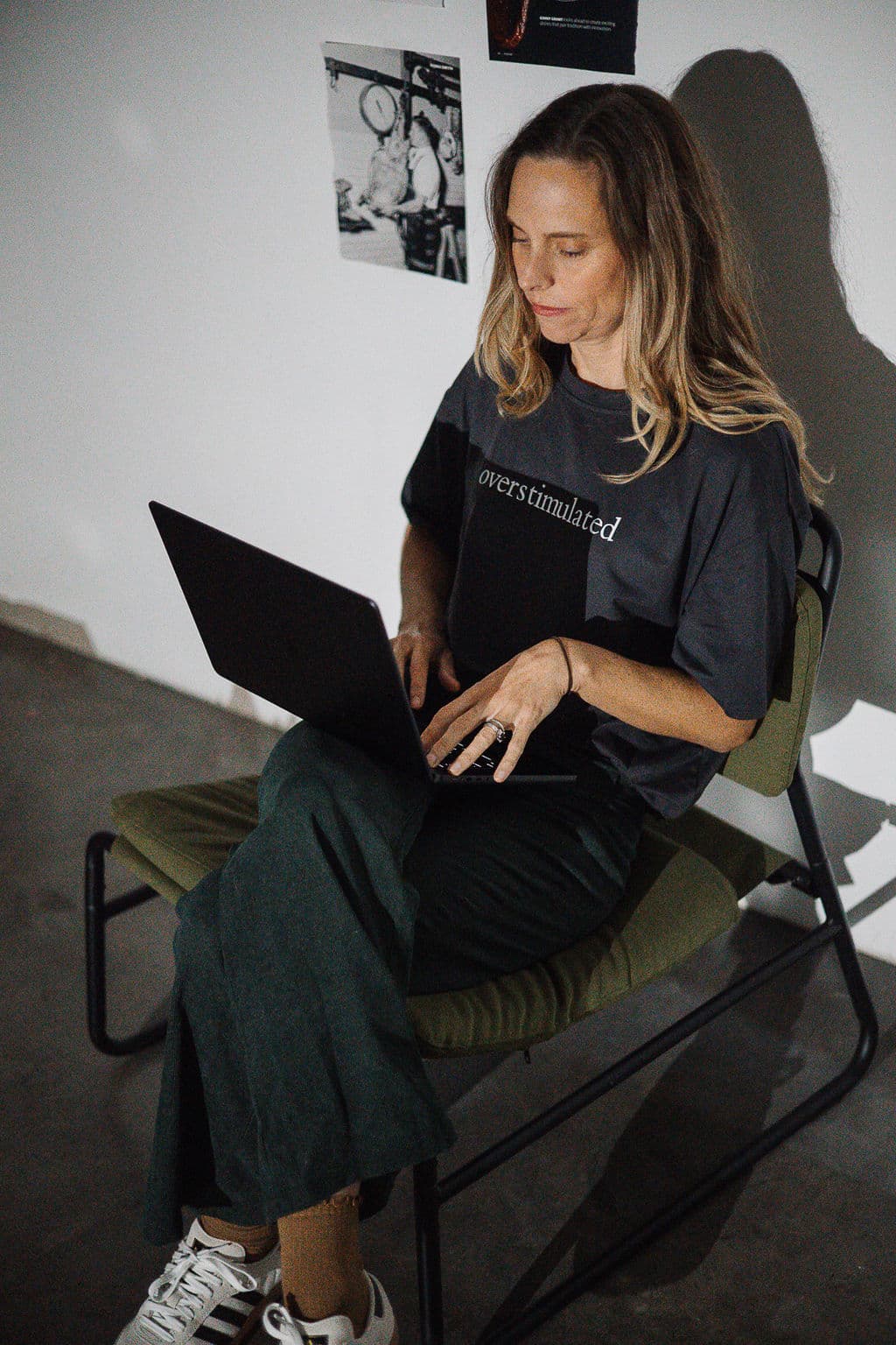 Brooke working at her laptop