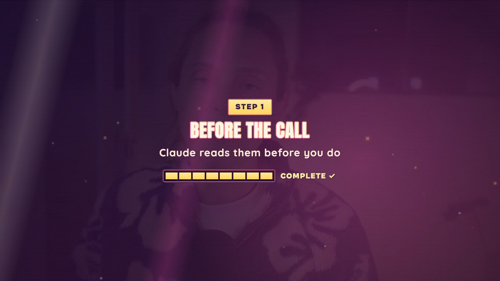 Step 1 of an AI consulting call: Claude reads the intake form, website and emails and writes a one-page brief before the call